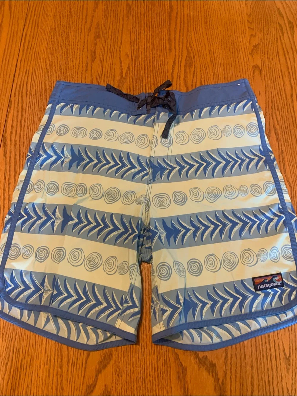 Patagonia Blue Patterned Board Shorts (34in waist)